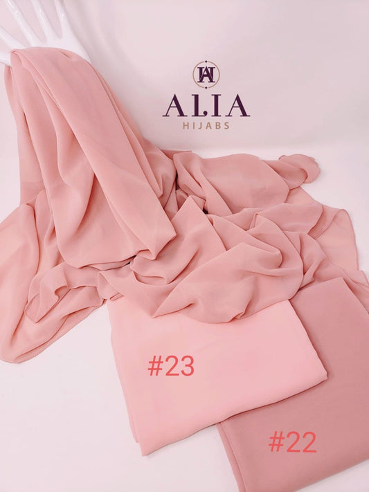 Plain Crepe Chiffon Shawls Group # 9