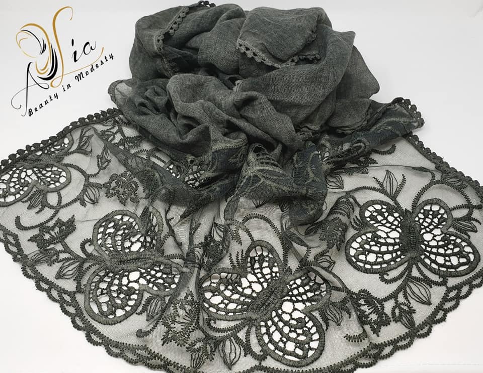 Hunter Green Color Jovair Cotton Shawl 1003