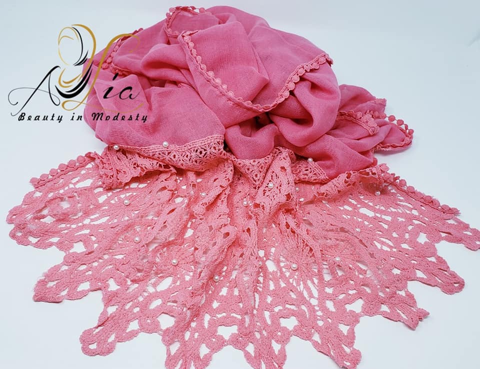 French Rose Color Jovair Cotton Shawl 1005