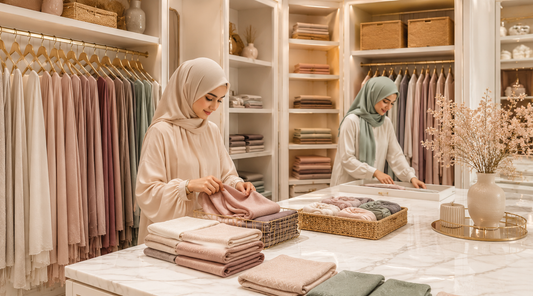 organized hijab storage ideas for chiffon and satin hijabs