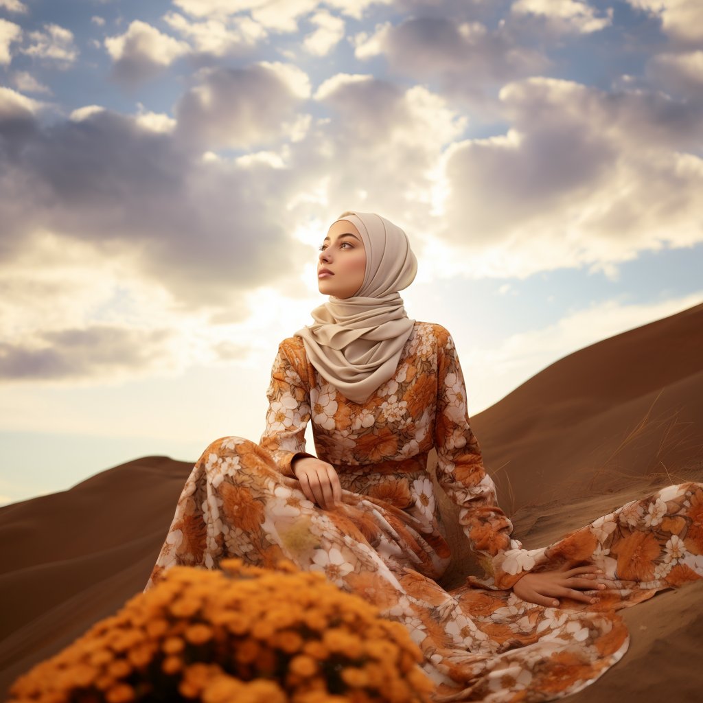 SHAM Two Piece Plain Cotton Jacquard Hijabs