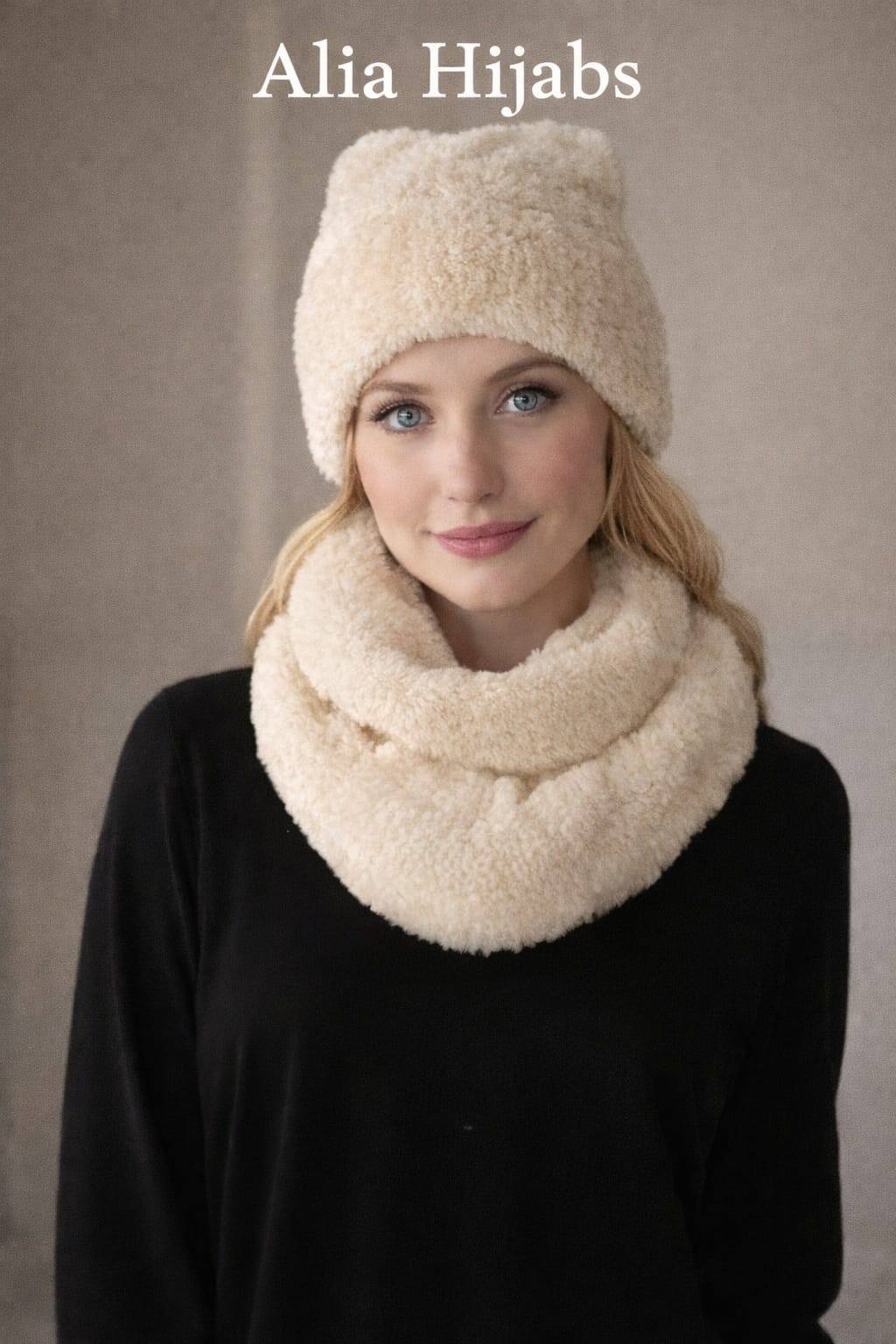 Winter Fur Hat & Scarf Set For Women