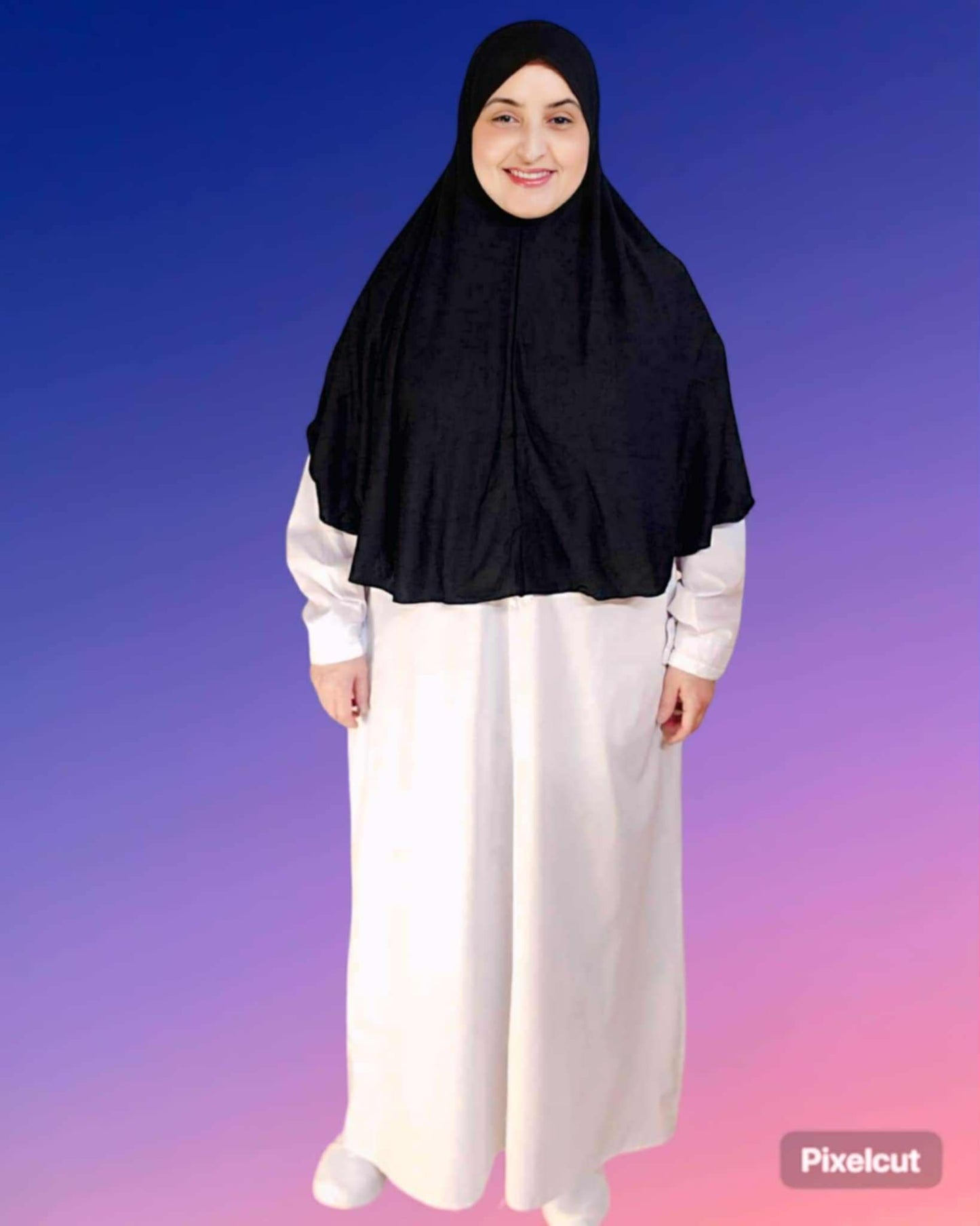 Ihram 1 P Black X-Long Cotton Hijab