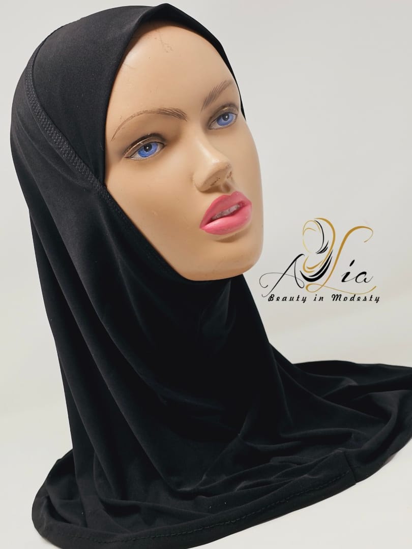 Black Plain Lycra LPH1P
