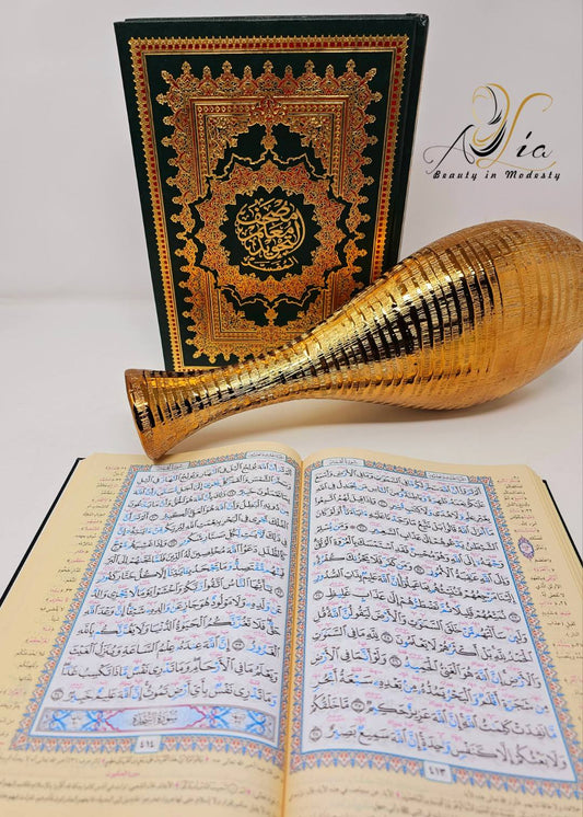 XXL Hardcover Quran with Color Deep Coded Tajweed Rules  مصحف معلم التجويد المفسر