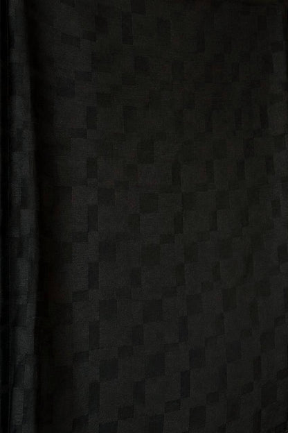 Black Satin Square Hijab 03