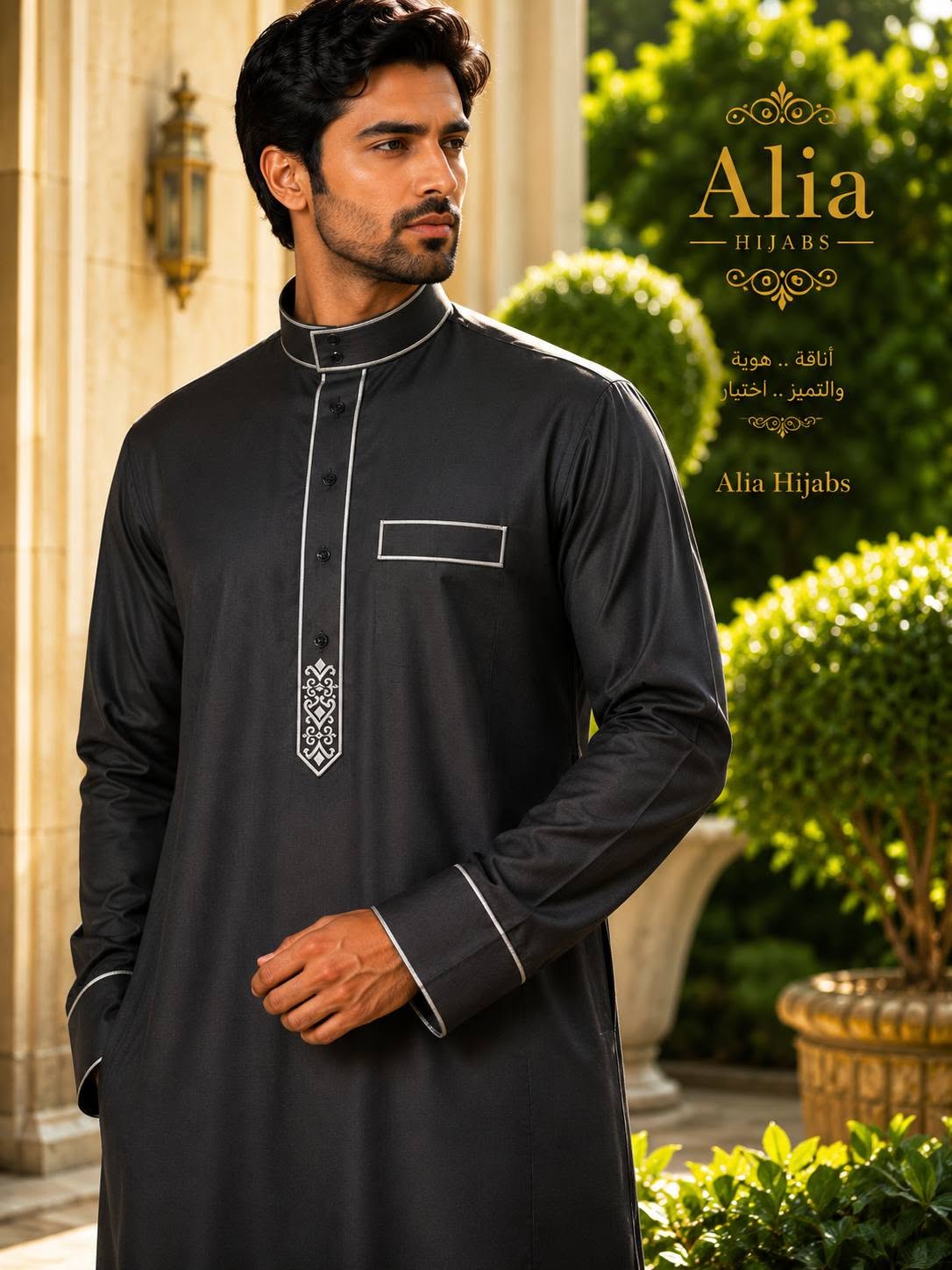 Charcoal / White Embroidery 3481-01