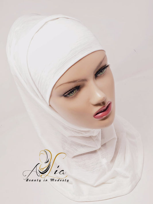 Off White Textured Lycra 0697