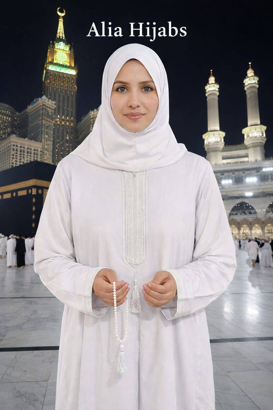 Ihram Woman's White Galabiya