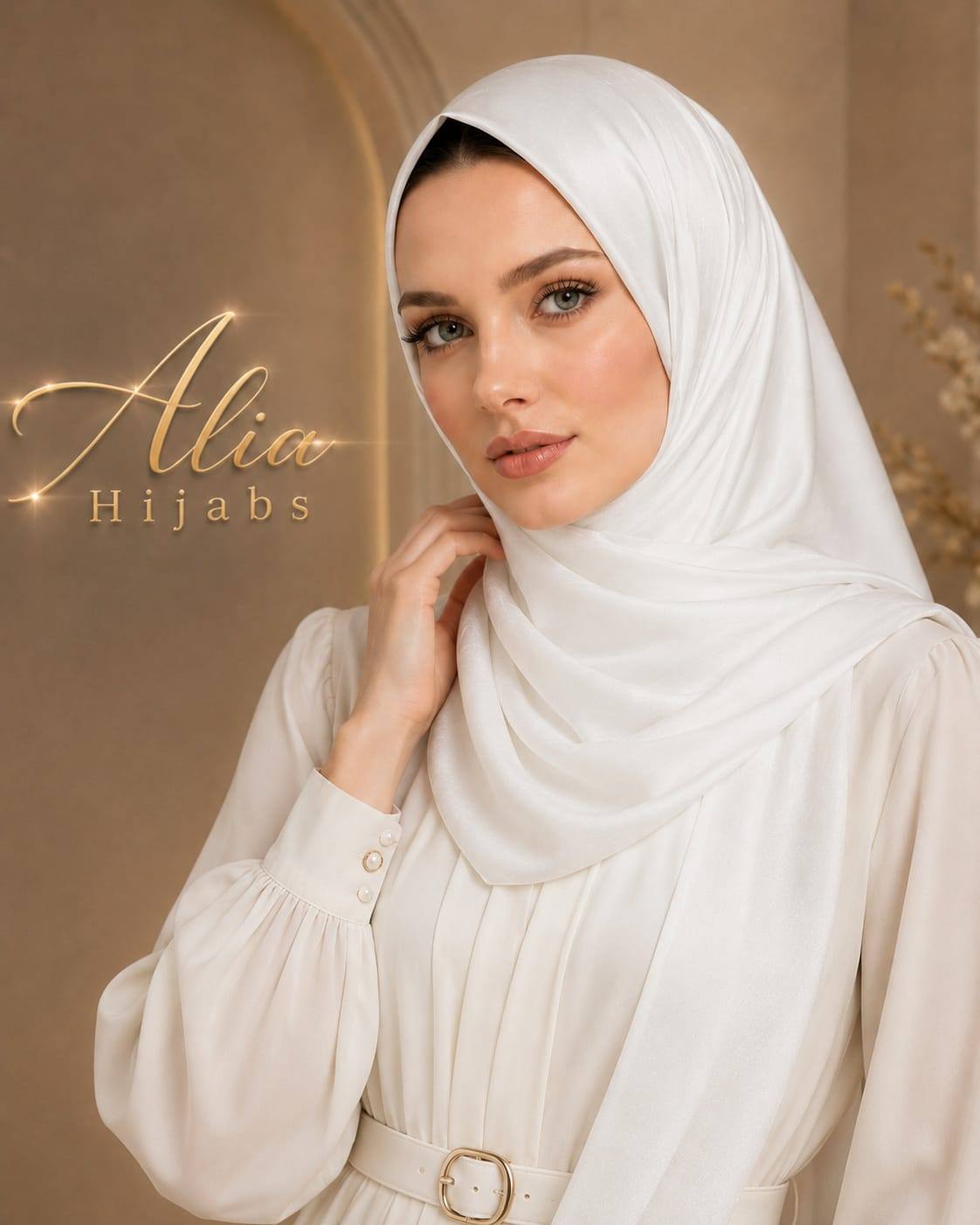 White Luxury Soft Satin Cashmere Blend