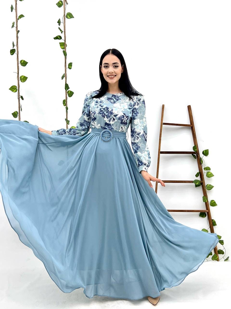 Blue & White Colors Dress