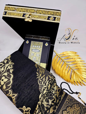 Medium Size of Holy Kaaba Box, Quran Book, Prayer Rug & Prayer Beads