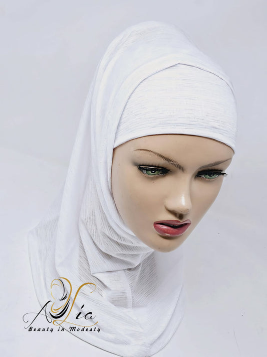 White Textured Lycra 4297