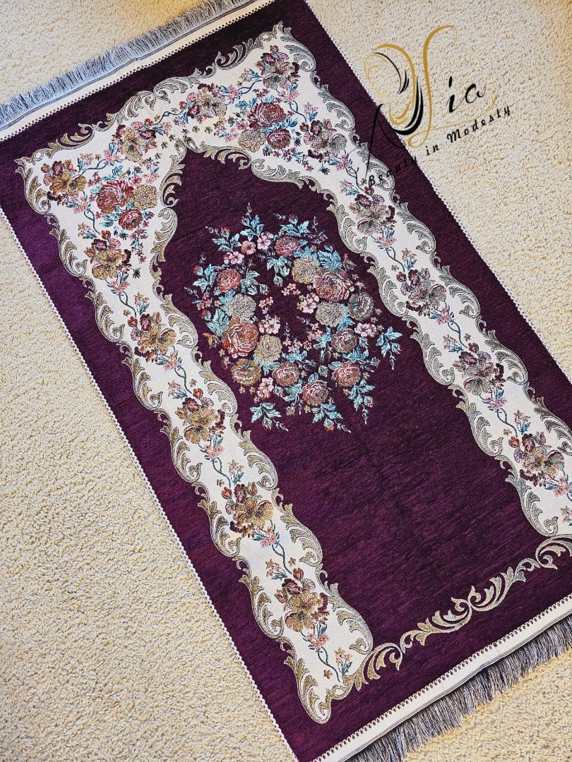 Purple Thin Islamic Prayer Rug