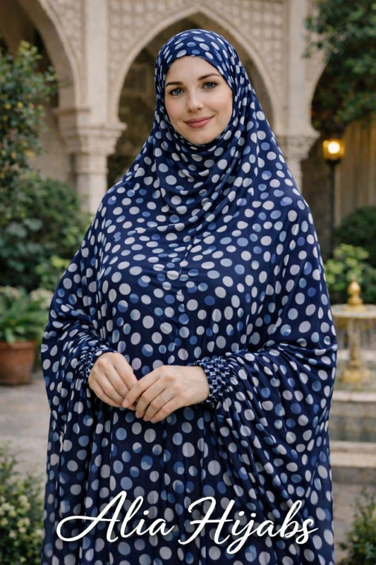 Navy Blue / Black & Off White