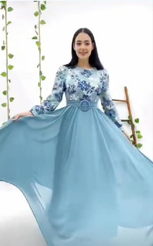 Blue & White Colors Dress