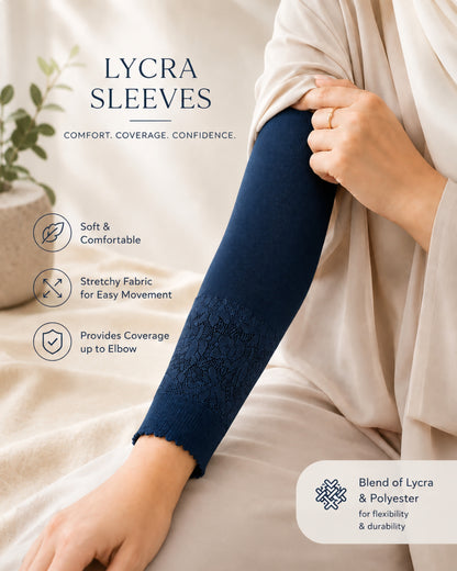 Navy Blue Lycra Sleeves 002