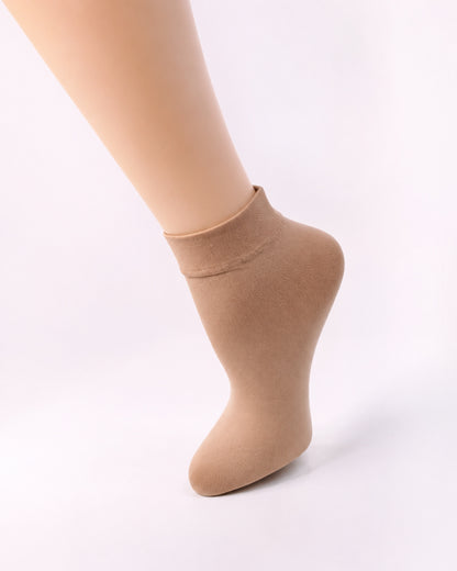 Beige Women's Ankle Stockings | Modest Prayer Socks | شرعي