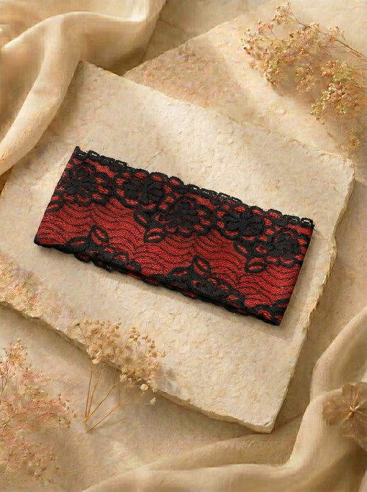 Black & Red Lace/Dantel Headband