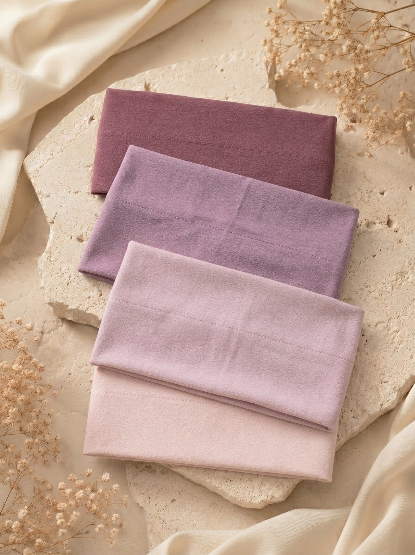 Blush/Lilac/Mauve Cotton Headbands