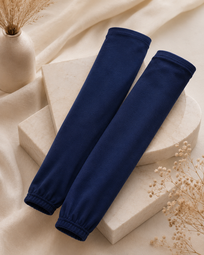 Navy Blue Full Arm Cover Cotton Sleeves FCS012005