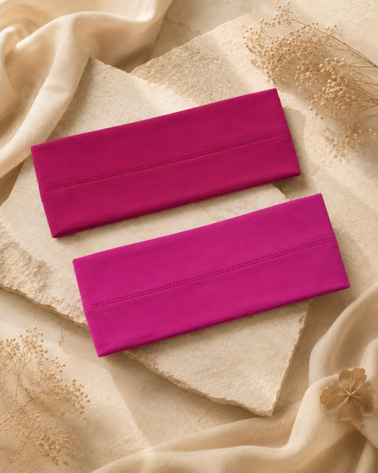 Dark Fuchsia Cotton Headbands