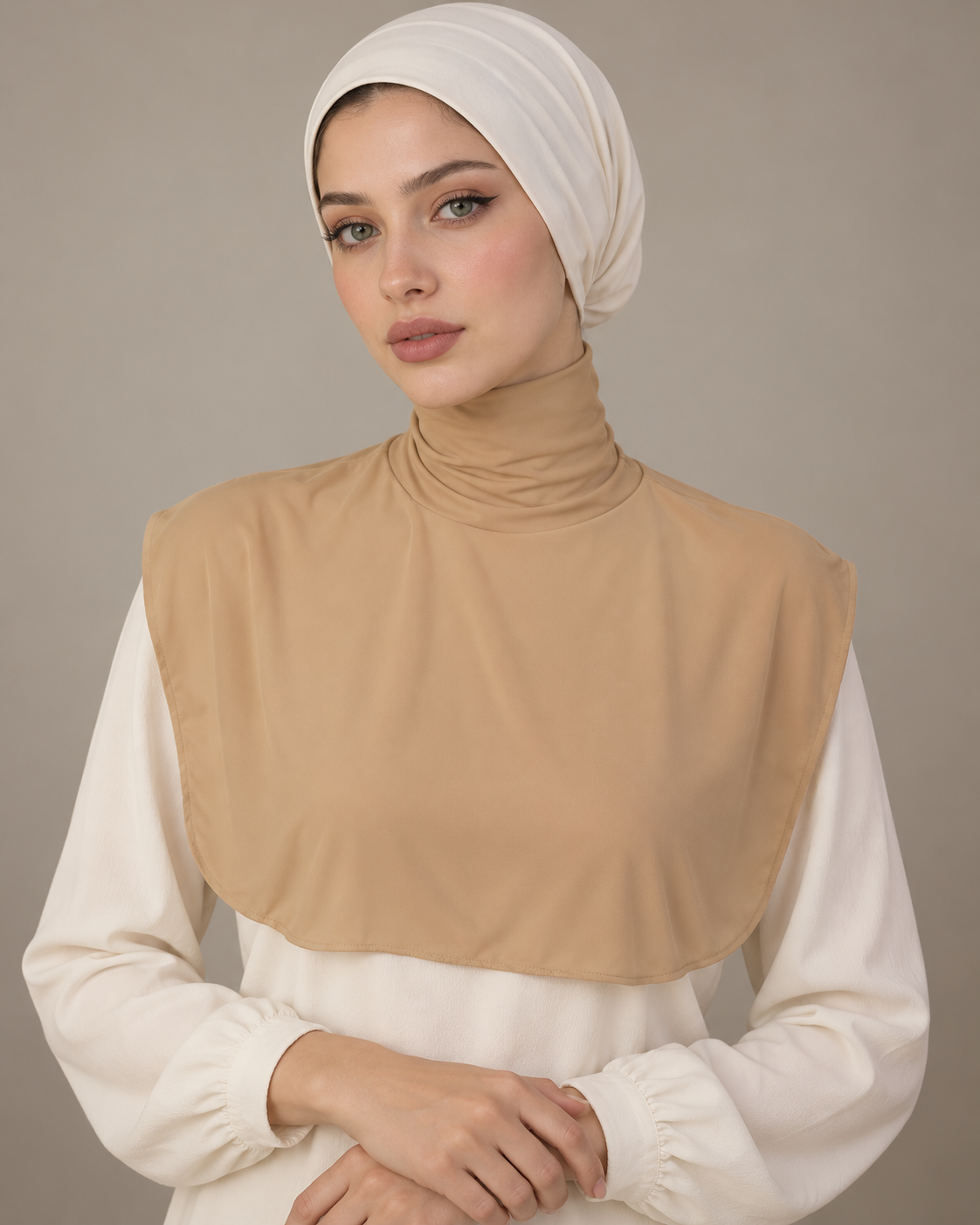 NURA Light Beige Lycra Neck Cover N-14
