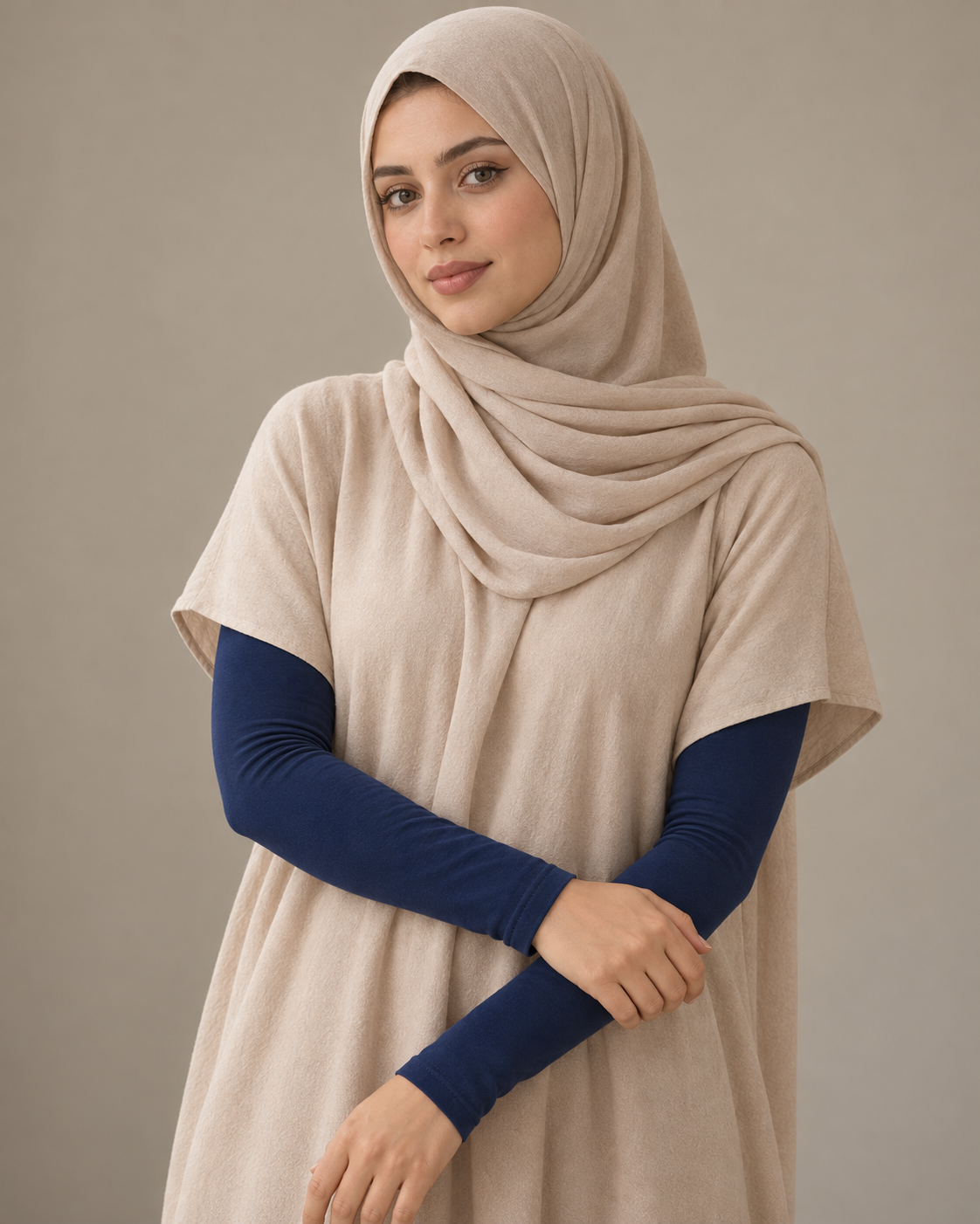 Navy Blue Full Arm Cover Cotton Sleeves FCS012005