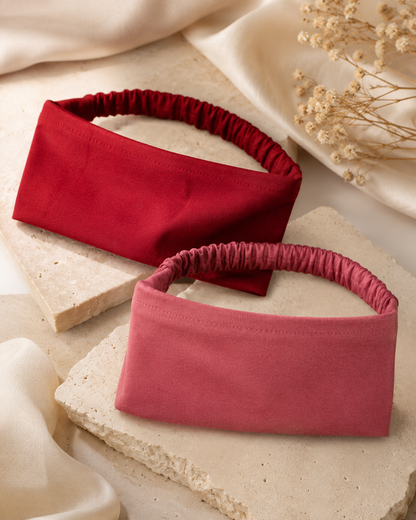 Red/Rose Red Cotton Headbands