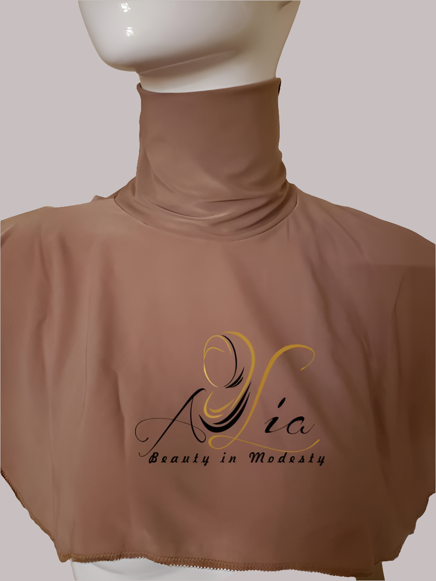 Dark Beige Lycra Neck Cover N-12