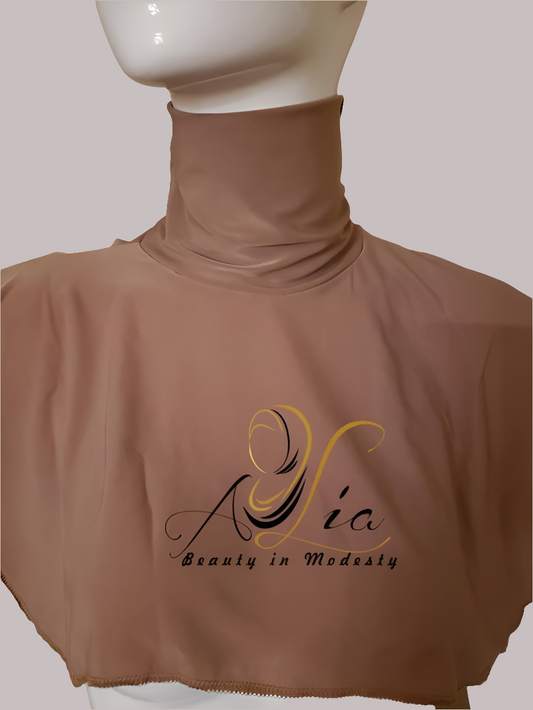 Dark Beige Lycra Neck Cover N-12