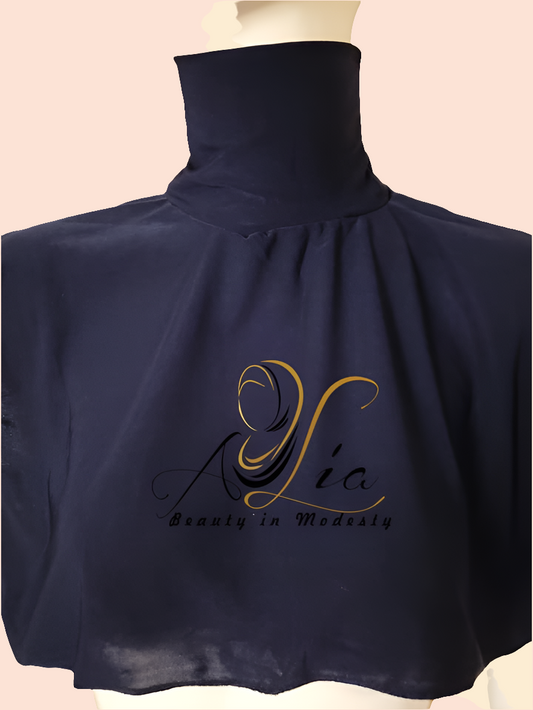 Navy Blue Lycra Neck Cover N-08