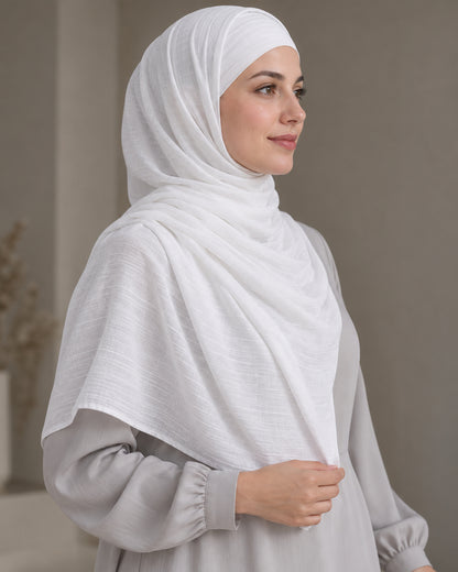 White Textured Lycra 4297