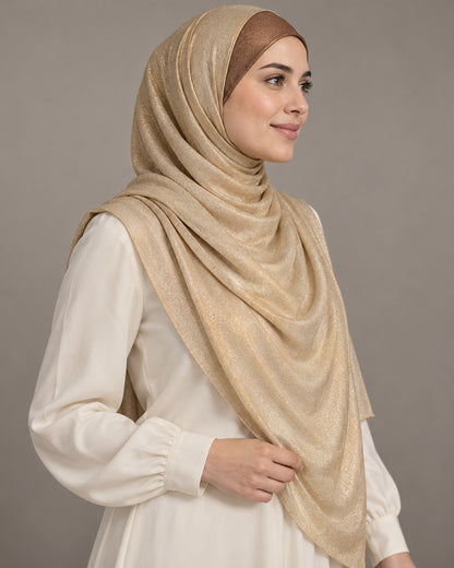 Sparkly Golden Jersey Shawl JER-24