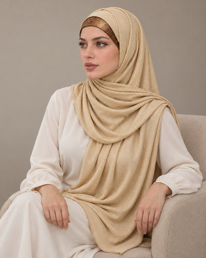 Sparkly Golden Jersey Shawl JER-24