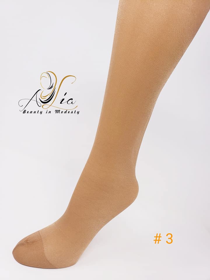 Warm Beige Sheer Knee High Stockings # 3