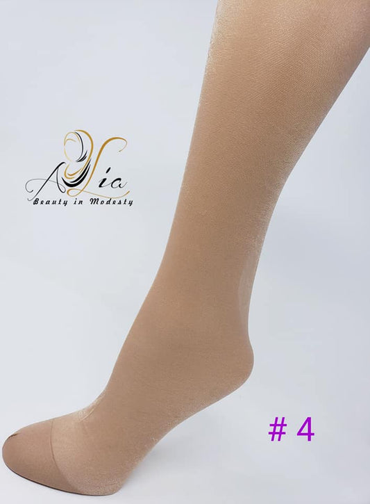 Natural Beige Sheer Knee High Stockings # 4