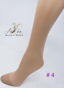 Natural Beige Sheer Knee High Stockings # 4