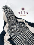 Differenza Black & Beige Designer Shawl