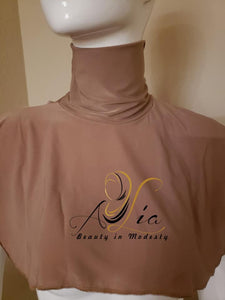 Dark Beige Lycra Neck Cover N-12