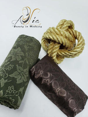 Dark Brown Dantel Shawl LD-01