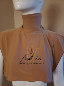 Golden Beige Lycra Neck Cover N-09