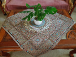 Olive Green/Beige Oriental Chanel Square Tablecloth