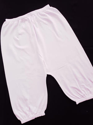 Small Size Women White Cotton Capri Leggings