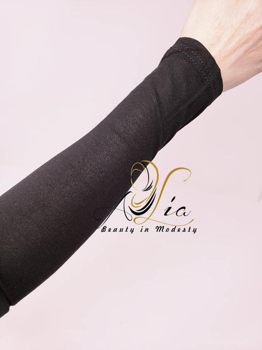Black Elbow Cotton Sleeves