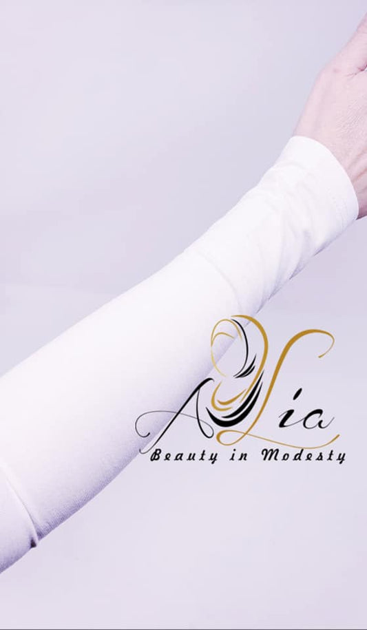 White Elbow Cotton Sleeves