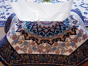 Navy Blue 4 Pcs Set Oriental Chanel Tablecloths