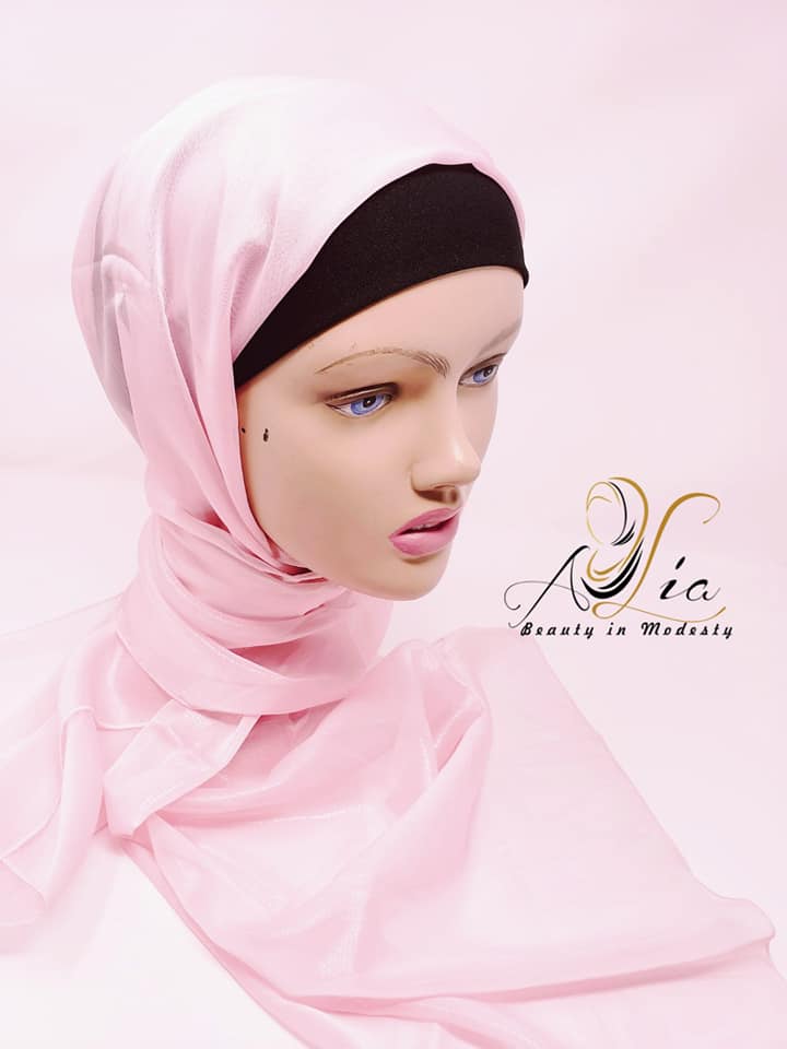 Light Pink Organza Shawl 03