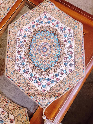 Dark Beige 4 Pcs Set Oriental Chanel Tablecloths