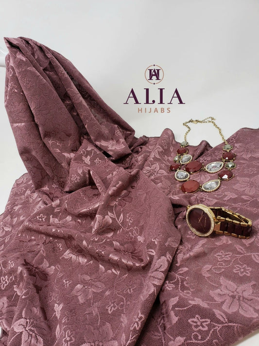 Plum Dantel Shawl LD-13
